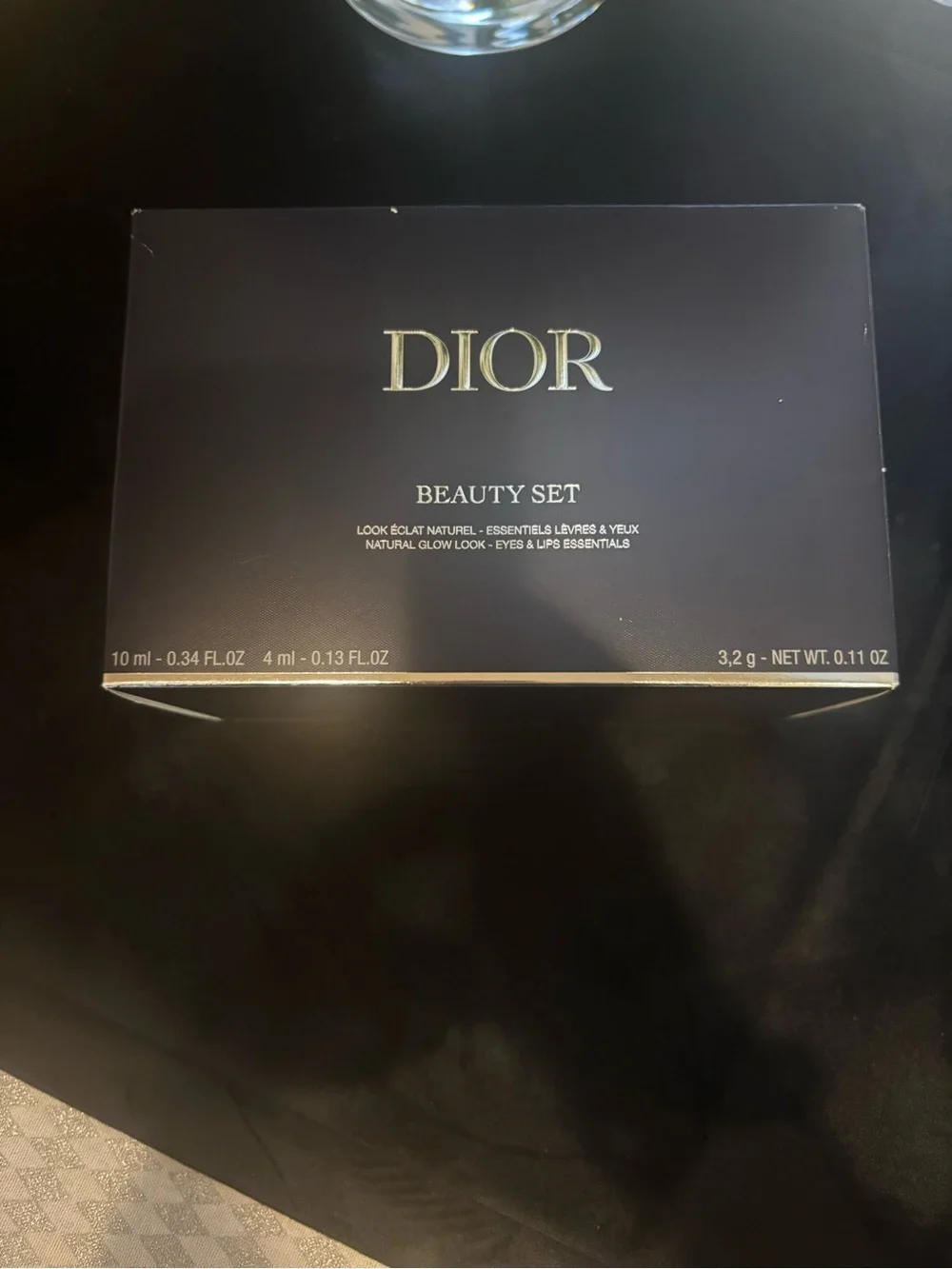 Dior Blue Denim Embroidered Cosmetic Pouch with Makeup Set Limited Edition